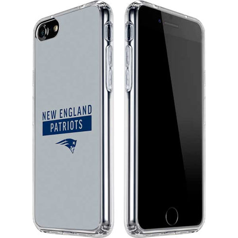 NFL New England Patriots Grey Performance Series iPhone SE (2nd & 3rd Gen) Clear Case
