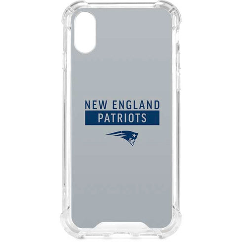 NFL New England Patriots Grey Performance Series iPhone XS Clear Case
