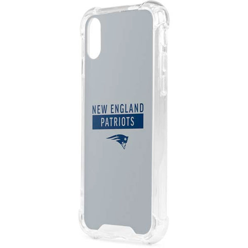 NFL New England Patriots Grey Performance Series iPhone XS Clear Case