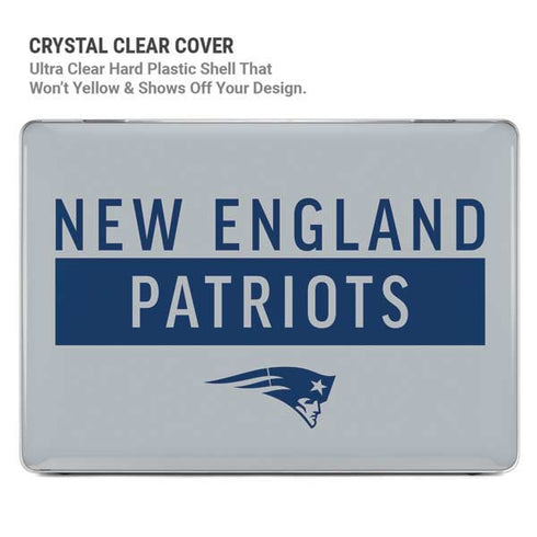 NFL New England Patriots Grey Performance Series MacBook Pro 14in (2021-24) Case plus Skin