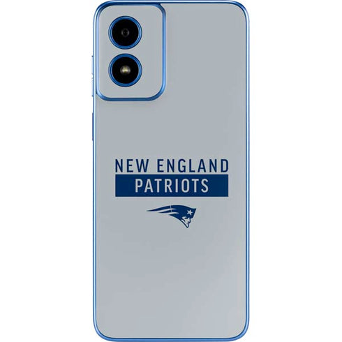 NFL New England Patriots Grey Performance Series Moto G Play 4G (2024) Skin