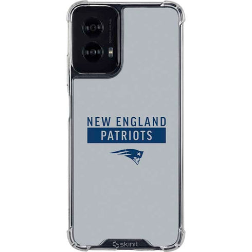 NFL New England Patriots Grey Performance Series Moto G Power 5G (2024) Clear Case