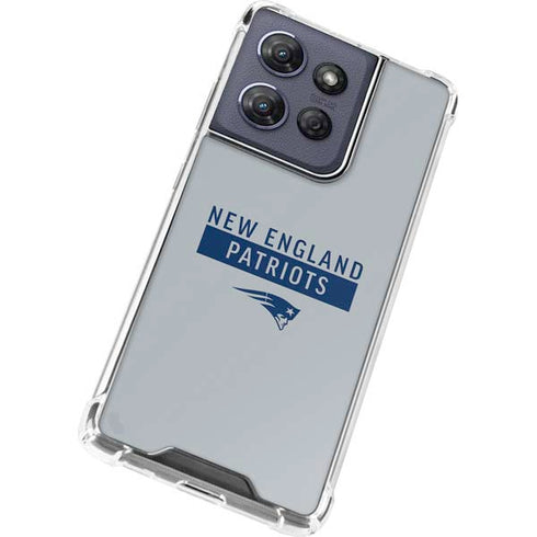 NFL New England Patriots Grey Performance Series Moto G Power 5G (2025) Clear Case