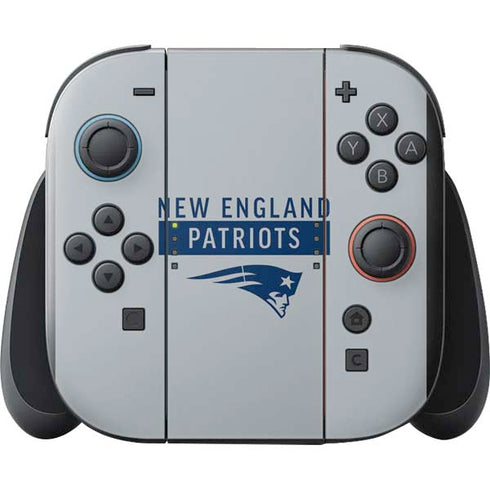 NFL New England Patriots Grey Performance Series Nintendo Switch 2 (2025) with Joy-Con Skin