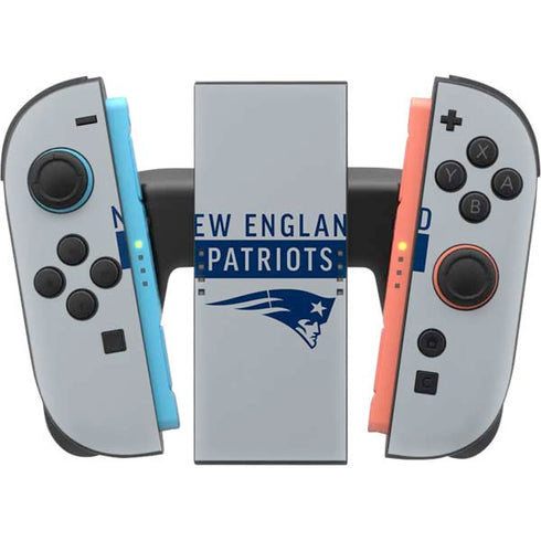 NFL New England Patriots Grey Performance Series Nintendo Switch 2 (2025) Joy-Con Controller Skin