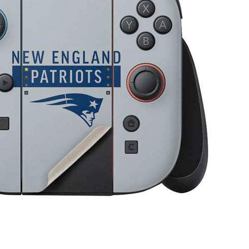 NFL New England Patriots Grey Performance Series Nintendo Switch 2 (2025) Joy-Con Controller Skin