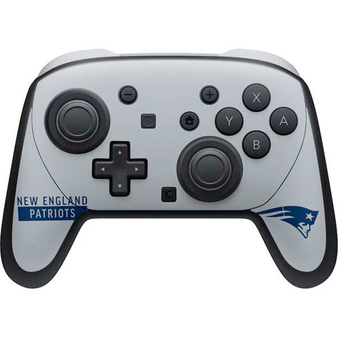 NFL New England Patriots Grey Performance Series Nintendo Switch 2 (2025) Pro Controller Skin