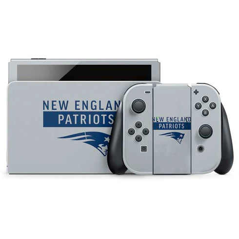 NFL New England Patriots Grey Performance Series Nintendo Skins