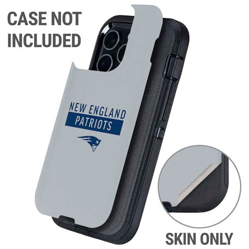 NFL New England Patriots Grey Performance Series Otterbox Defender iPhone Skin