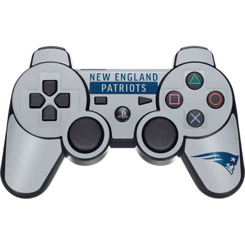 NFL New England Patriots Grey Performance Series PS3 Dual Shock wireless controller Skin