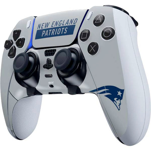 NFL New England Patriots Grey Performance Series PS5 DualSense Edge Pro Controller Skin