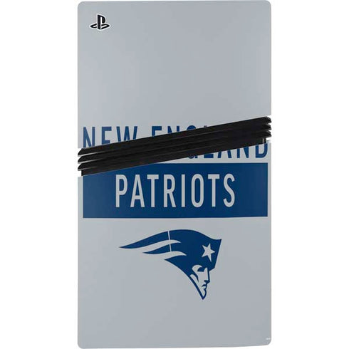 NFL New England Patriots Grey Performance Series PS5 Pro Bundle Skin