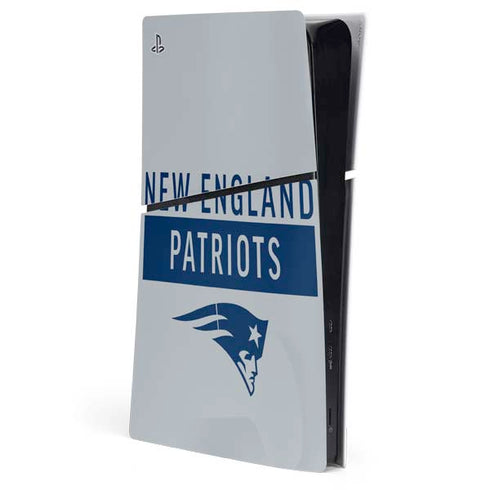 NFL New England Patriots Grey Performance Series PlayStation PS5 Skins