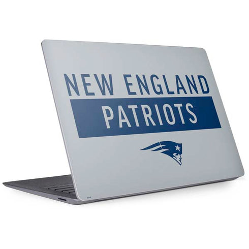 NFL New England Patriots Grey Performance Series Surface Laptop 3 13.5in Skin