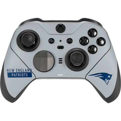 NFL New England Patriots Grey Performance Series Xbox Elite Wireless Controller Series 2 Skin