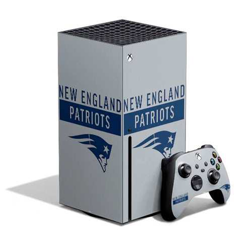 NFL New England Patriots Grey Performance Series Xbox Series X Skins