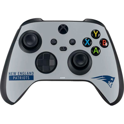 NFL New England Patriots Grey Performance Series Xbox Series X Controller Skin