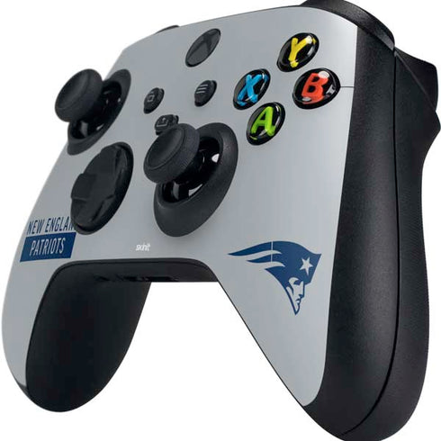 NFL New England Patriots Grey Performance Series Xbox Series X Controller Skin