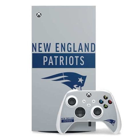 NFL New England Patriots Grey Performance Series Xbox Series X Skins