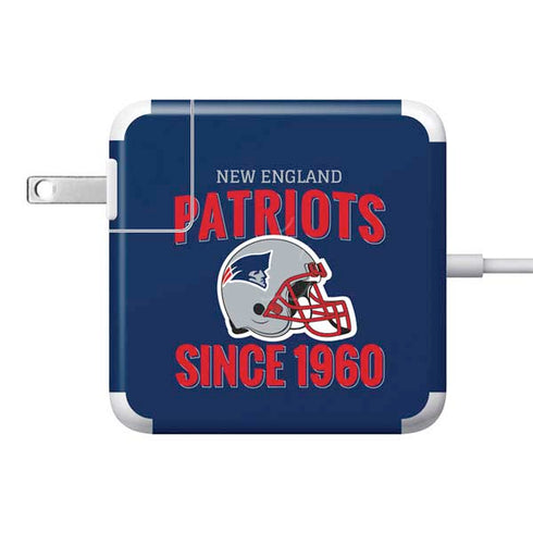 NFL New England Patriots Helmet 85W Power Adapter (15 and 17 inch MacBook Pro Charger) Skin