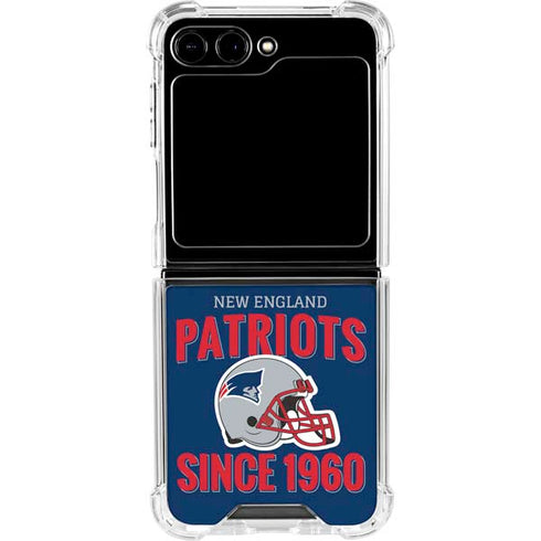 NFL New England Patriots Helmet Galaxy Z Flip6 Clear Case