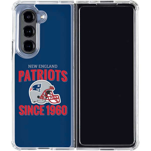 NFL New England Patriots Helmet Galaxy Z Fold5 5G Clear Case
