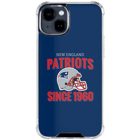 NFL New England Patriots Helmet iPhone 15 Clear Case