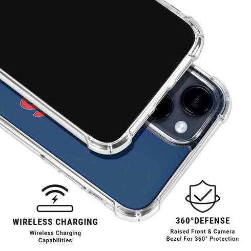 NFL New England Patriots Helmet iPhone 15 Clear Case