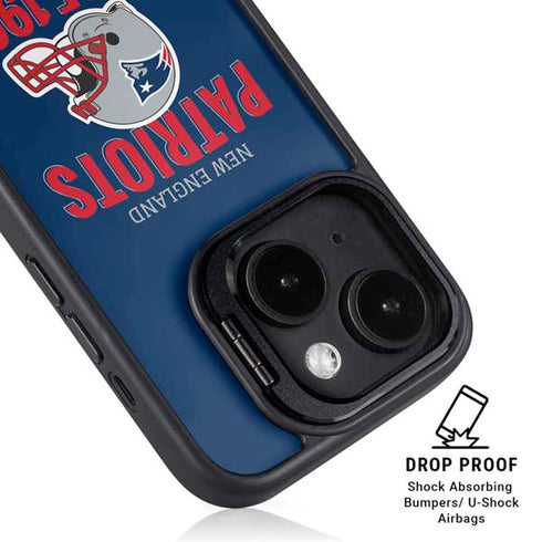 NFL New England Patriots Helmet iPhone 15 Plus Kickstand Case