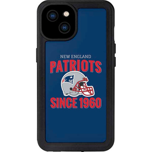 NFL New England Patriots Helmet iPhone 15 Plus Waterproof Case
