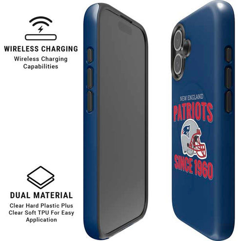 NFL New England Patriots Helmet iPhone 16 Magsafe Impact Case