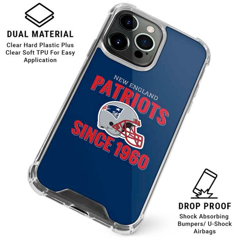 NFL New England Patriots Helmet iPhone 16 Pro Max Clear Case