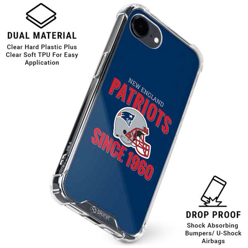 NFL New England Patriots Helmet iPhone 16e Clear Case