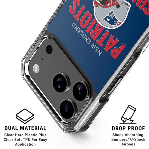 NFL New England Patriots Helmet iPhone 18 Pro Clear Case