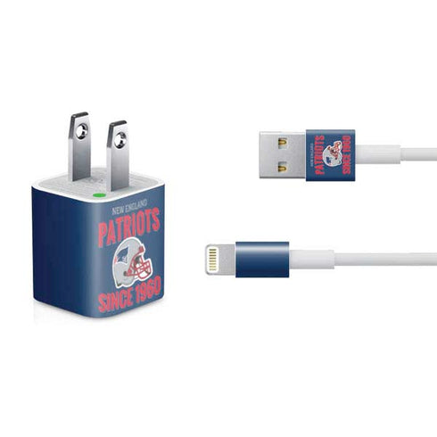 NFL New England Patriots Helmet iPhone Charger (5W USB) Skin