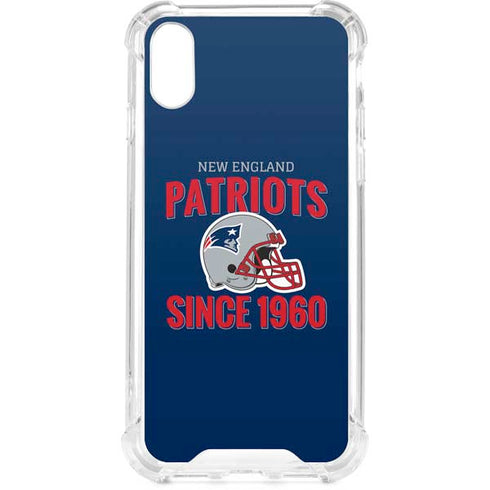 NFL New England Patriots Helmet iPhone XS Clear Case