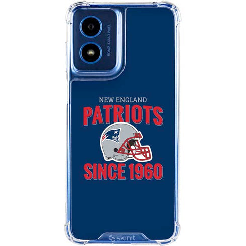 NFL New England Patriots Helmet Moto G 5G (2024) Clear Case