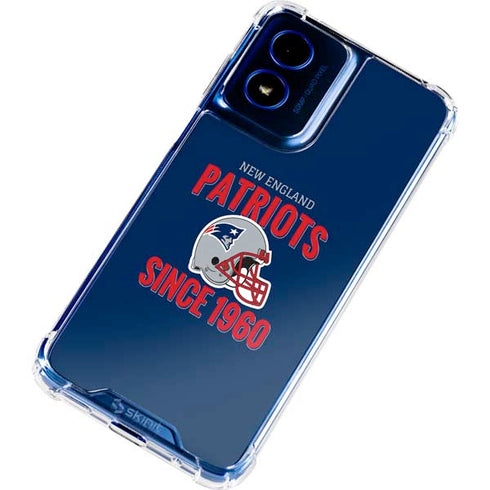 NFL New England Patriots Helmet Moto G 5G (2024) Clear Case