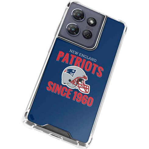 NFL New England Patriots Helmet Moto G Play 5G (2025) Clear Case