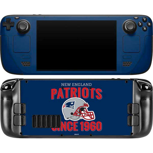 NFL New England Patriots Helmet Steam Deck Handheld Gaming Computer OLED Skin