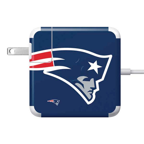 NFL New England Patriots Large Logo 85W Power Adapter (15 and 17 inch MacBook Pro Charger) Skin