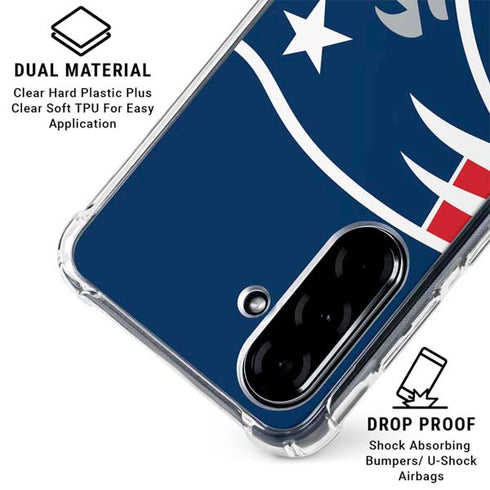 NFL New England Patriots Large Logo Galaxy A36 5G Clear Case