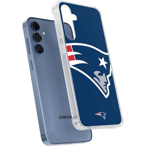 NFL New England Patriots Large Logo Galaxy A55 5G Clear Case