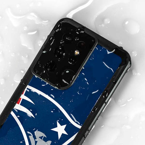 NFL New England Patriots Large Logo Galaxy S24 Ultra Waterproof Case
