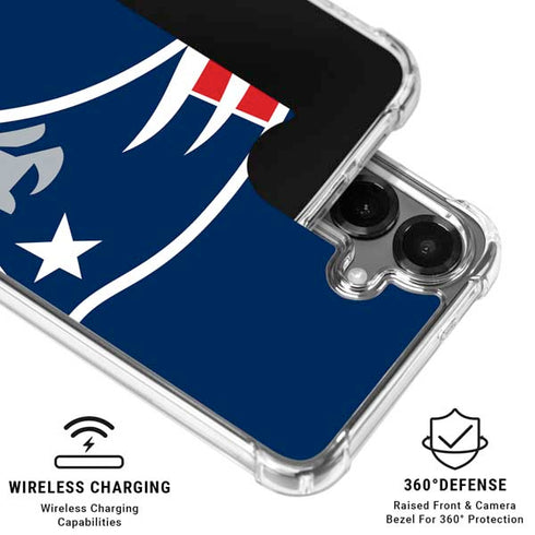 NFL New England Patriots Large Logo Galaxy S26 Clear Case