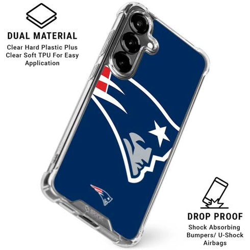 NFL New England Patriots Large Logo Galaxy S26 Clear Case