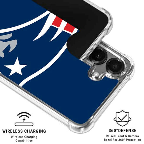 NFL New England Patriots Large Logo Galaxy S26 Plus Clear Case