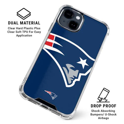 NFL New England Patriots Large Logo iPhone 15 Clear Case