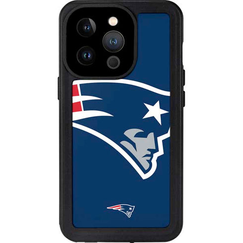 NFL New England Patriots Large Logo iPhone 15 Pro Waterproof Case