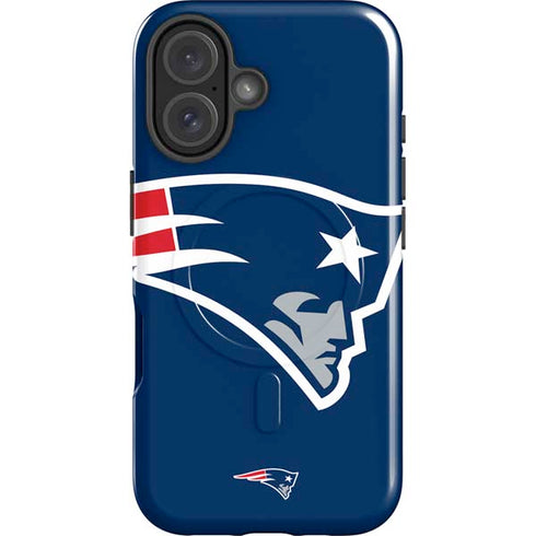 NFL New England Patriots Large Logo iPhone 16 Magsafe Impact Case